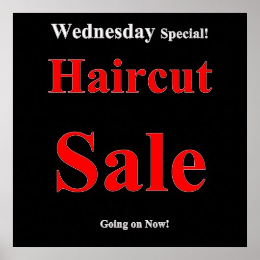 Mittwoch Haircut Sale Poster Matte (Vorne)