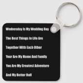 Mittwoch ist mein Hochzeitstag Schlüsselanhänger (Rückseite)