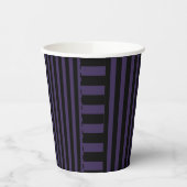 Mittwoch lila und schwarzer Streifen Pappbecher (Links)