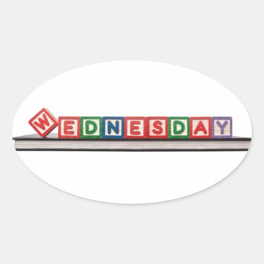Mittwoch Ovaler Aufkleber (Vorderseite)