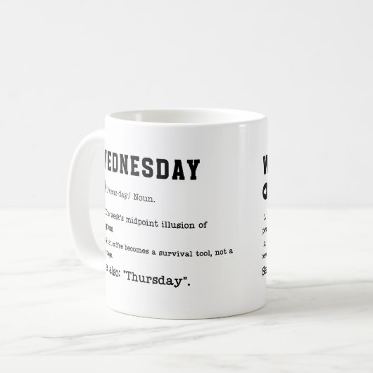 MITTWOCH Tasse - Funny Midweek Coffee Cup (Vorderseite Links)