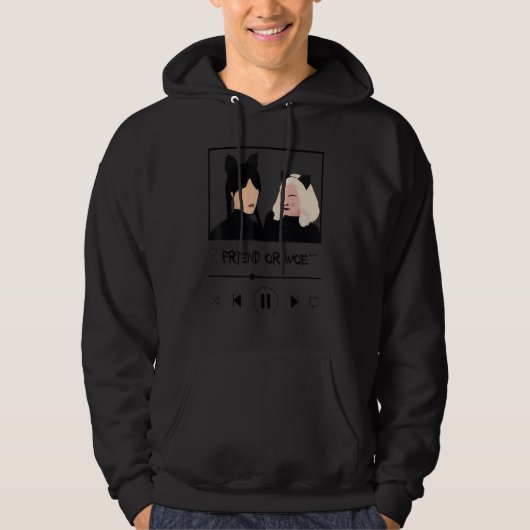 Mittwoch Und Enid verfolgen Freund oder Weh Hoodie (Vorderseite)