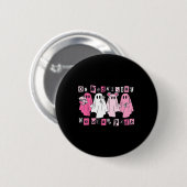 Mittwoch Wir tragen Niedliches Pink Ghost Hallowee Button (Vorne & Hinten)