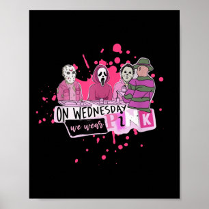 Mittwoch. Wir tragen Nk-Horror-Schurke Halloween O Poster