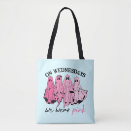Mittwochs tragen wir rosa Geister- Boo-Bande Tasche