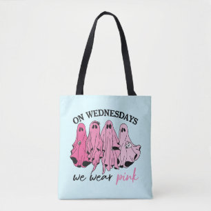 Mittwochs tragen wir rosa Geister- Boo-Bande Tasche