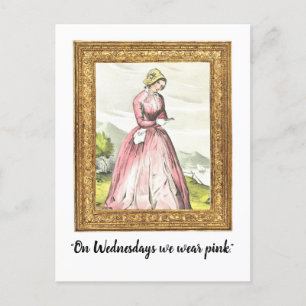 "Mittwochs tragen wir Rosa" Lustige Postkarte