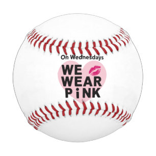Mittwochs tragen wir rosa lustigen Valentinstag Baseball