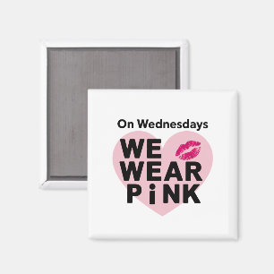 Mittwochs tragen wir rosa lustiger Valentinstag  Magnet