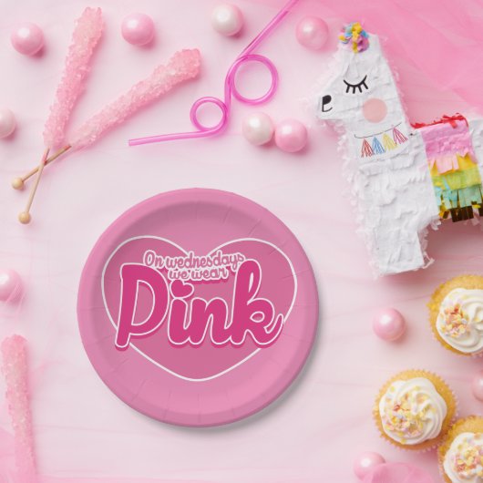 Mittwochs tragen wir rosa pappteller (Party)