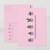 Mittwochs tragen wir rosa postkarte (Vorne/Hinten)