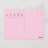 Mittwochs tragen wir rosa postkarte (Rückseite)