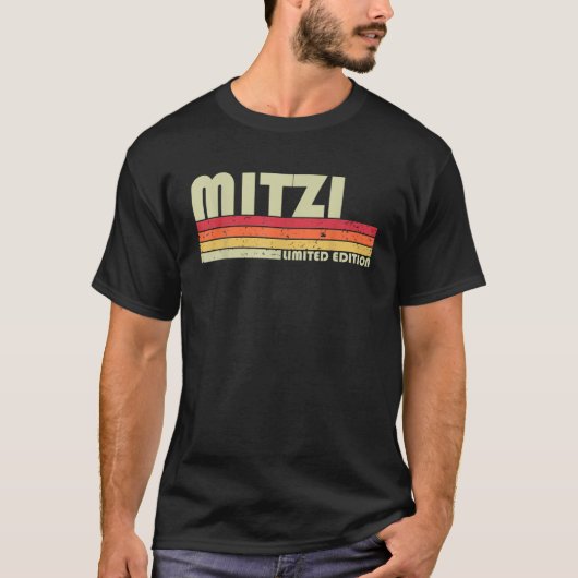 MITZI Geschenkname Personalisiert Retro Vintage 80 T-Shirt (Vorderseite)