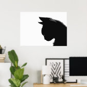 Mitzi Kitty: Schwarz-Weiß-Katzenposter Poster (Heimbüro)