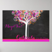 Mitzvah Chalkboard Tree of Life Sign in Board Poster (Vorne)
