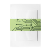 Mitzvah Einladung der Green Computer Circuit Board Einladungsbanderole (Vorderseite Beispiel)