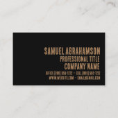 Mitzvah G'dolah Business Card Visitenkarte (Rückseite)
