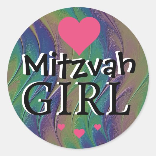 Mitzvah Girl Rainbow Sticker (Vorderseite)