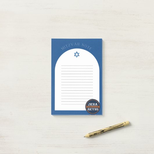 Mitzvah Note Post-it Klebezettel (Auf Schreibtisch)