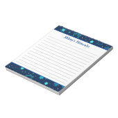 Mitzvah Notepad - Dark Blue Star von David Notizblock (Rotiert)