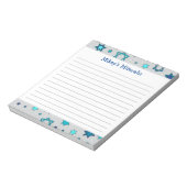 Mitzvah Notepad - Gray Star von David Notizblock (Rotiert)