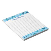 Mitzvah Notepad - Light Blue Star von David Notizblock (angewinkelt)