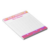 Mitzvah Notepad - Rosa Star von David Notizblock (angewinkelt)
