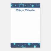 Mitzvah Notes - Blue Star von David Post-it Klebezettel (Vorderseite)