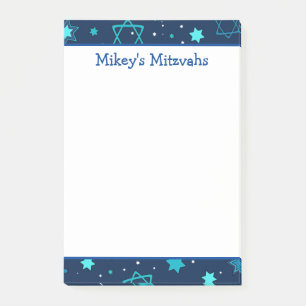 Mitzvah Notes - Blue Star von David Post-it Klebezettel
