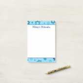 Mitzvah Notes - Light Blue Star von David Post-it Klebezettel (Auf Schreibtisch)