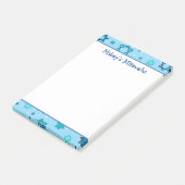 Mitzvah Notes - Light Blue Star von David Post-it Klebezettel (angewinkelt)