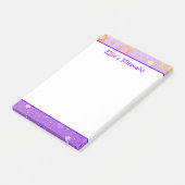 Mitzvah Notes - Lila Star von David Post-it Klebezettel (angewinkelt)