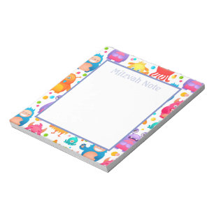 Mitzvah Notes Monsters Boys Notepad Notizblock