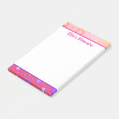 Mitzvah Notes - Pink Star von David Post-it Klebezettel (angewinkelt)