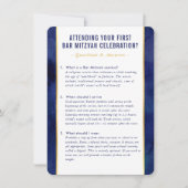 MITZVAH service information questions advice navy Einladung (Vorderseite)