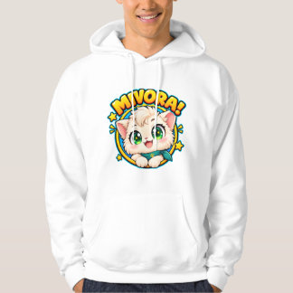 Mivora Cute Anime Katze mit funkelnden Sternen Hoodie