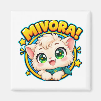 Mivora Cute Anime Katze mit funkelnden Sternen Magnet