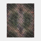 Mix 3D Quadrate mit Hammerglas mit Hintergrund T Fleecedecke (Vorderseite)