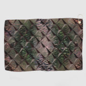 Mix 3D Quadrate mit Hammerglas mit Hintergrund T Golfhandtuch (Horizontal)