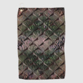 Mix 3D Quadrate mit Hammerglas mit Hintergrund T Golfhandtuch (Vorderseite)