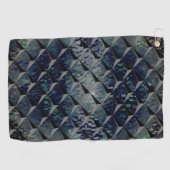 Mix 3D Quadrate mit Hammerglas mit Hintergrund T Golfhandtuch (Horizontal)