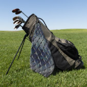 Mix 3D Quadrate mit Hammerglas mit Hintergrund T Golfhandtuch (Gras)