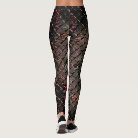 Mix 3D Quadrate mit Hammerglas mit Hintergrund T Leggings (Rückseite)