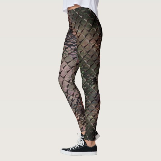 Mix 3D Quadrate mit Hammerglas mit Hintergrund T Leggings (Links)