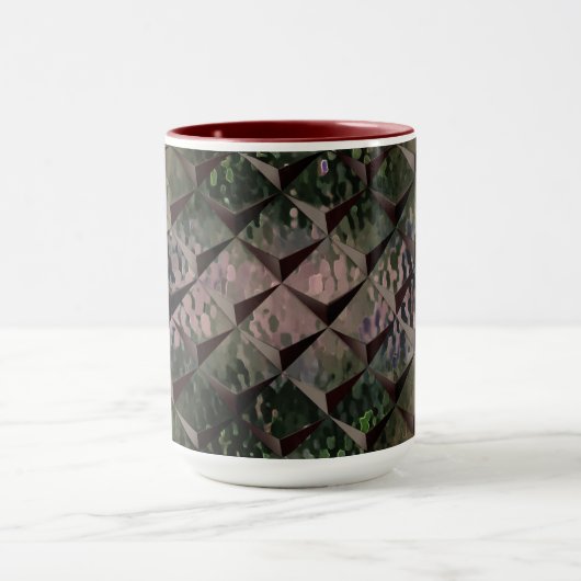 Mix 3D Quadrate mit Hammerglas mit Hintergrund T Tasse (Zentrum)