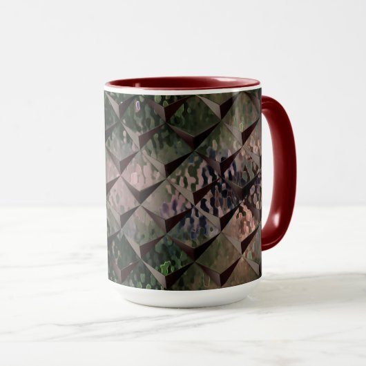 Mix 3D Quadrate mit Hammerglas mit Hintergrund T Tasse (VorderseiteRechts)