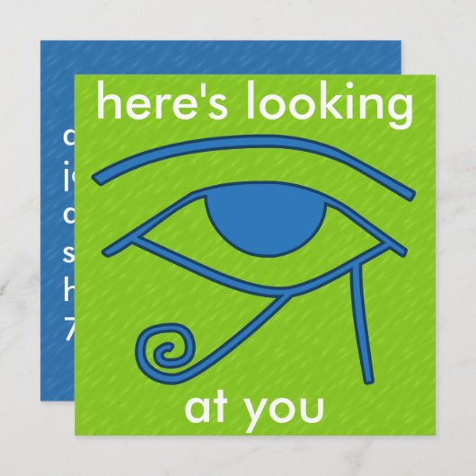 Mix and Match Collection Ägyptisches Auge Einladung (Vorne/Hinten)