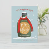 Mix and Mingle Christmas Cocktail Party Einladung (Stehend Vorderseite)