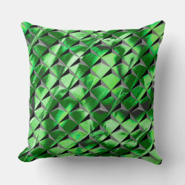 Mix aus 3D-Quadraten mit grüner Hintergrundstruktu Kissen