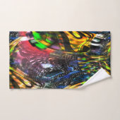 Mix aus bunten virtuellen Kunstwerken, inspiriert Badhandtuch Set (Handtuch)